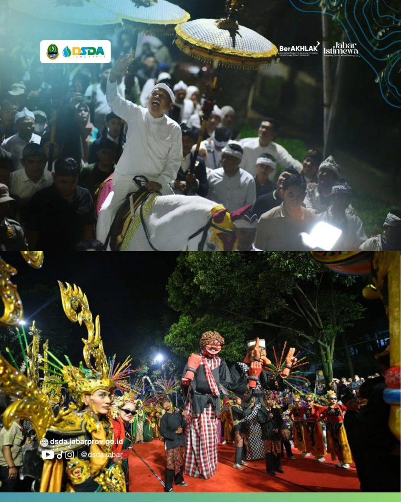 Bupati Dony Ahmad Munir dan Wabup M Fajar Aldila Meriahkan Kirab Mahkota Ajeg Ki Sunda di Bandung