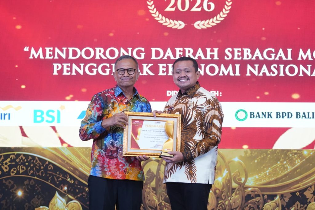 Bupati Dony Sabet Disway Top Regional Leader Award 2026, Bukti Sumedang Makin Inovatif dalam Melayani Masyarakat